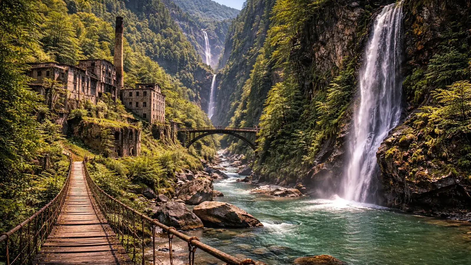 Город-герой Ткуарчал + 3 водопада